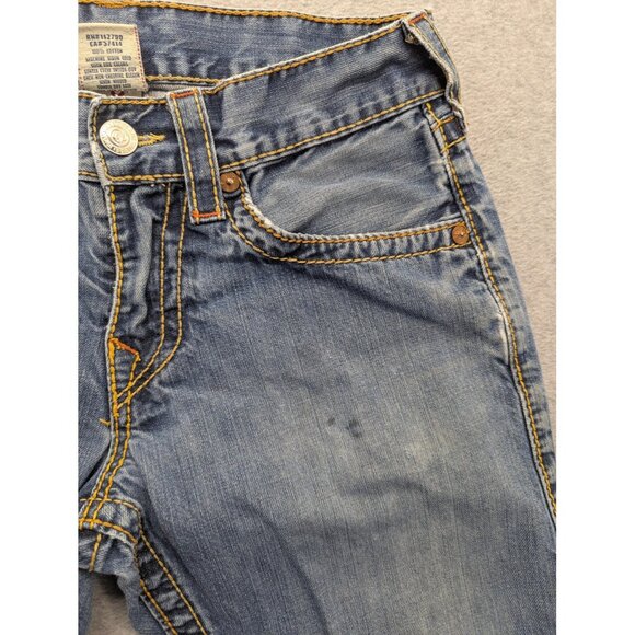 True Religion Jeans Mens 30 Straight Made in USA Distressed Zip Fly Horseshoe - Picture 3 of 16